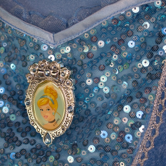 Vintage Disney Cinderella Blue & Silver Dress Up Costume Size 7 - Picture 12 of 14